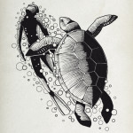 Diving free - nadruk na T-shirt, www.didwear.com (tusz)